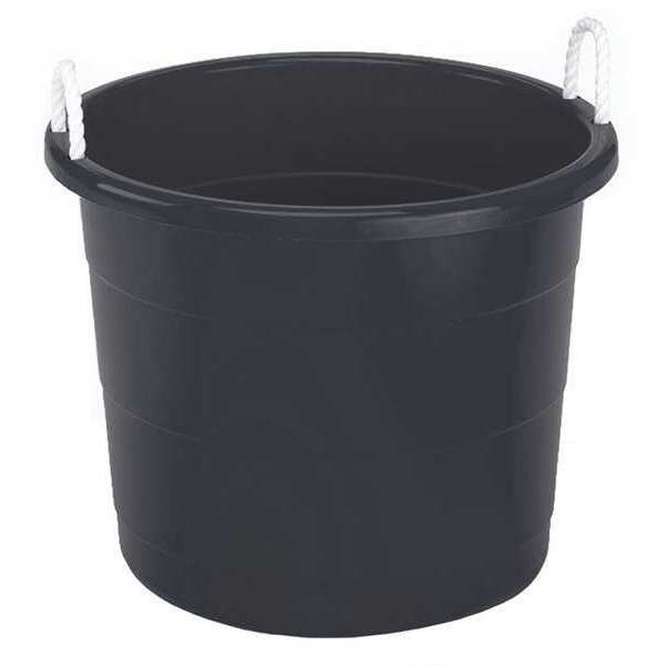 Homz Homz 17 Gallon RopeHandled Tub, Black, Set of 2 Zoro