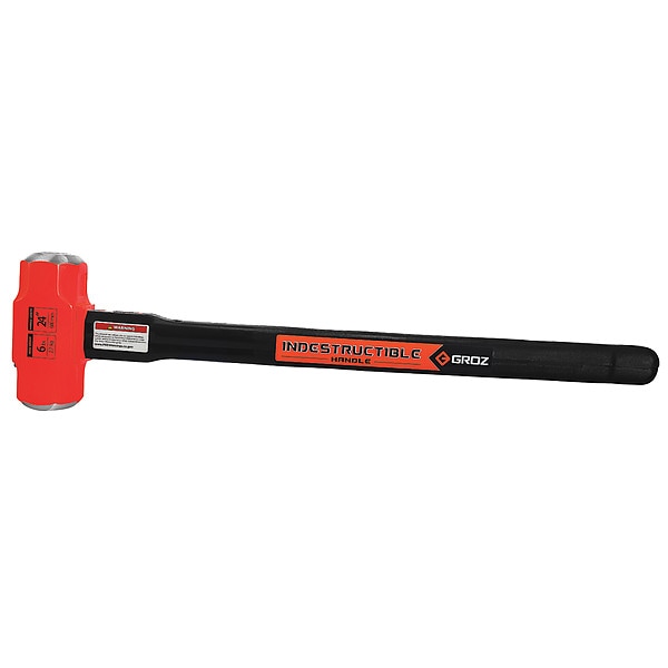 Groz Handle Sledge Hammers, 6 lb., 24" 34510