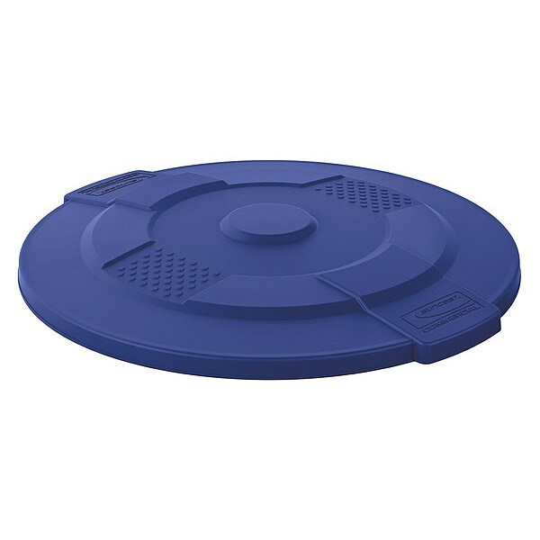 Suncast Commercial Utility Trash Can Lid, Blue, Plastic TCU55LIDBLD Zoro