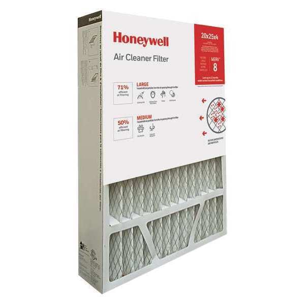 Honeywell Air Filter, 20x25x4", MERV 8 CF100A1025/U Zoro