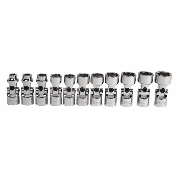 Williams Williams Universal Socket Set, 3/8" D, Met, 11pcs. 31939 Zoro