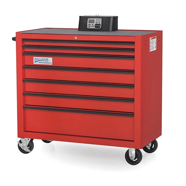 Snap On Industrial Brands 26 W Rolling Cabinet 7 Drawers Red 19