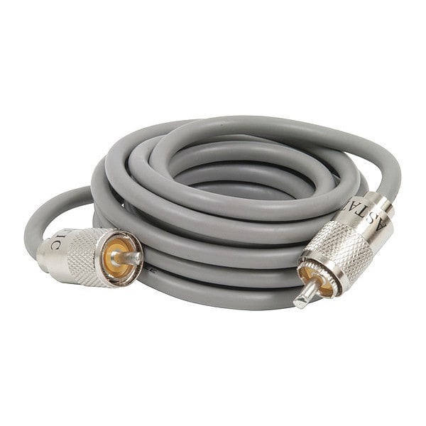 Astatic Mini 8 Coaxial Cable, 9ft., Gray 30210274 Zoro