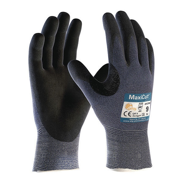 Pip Gloves, Cut Protection, ATG, Blu, 2XL, PK12 443745/XXL Zoro
