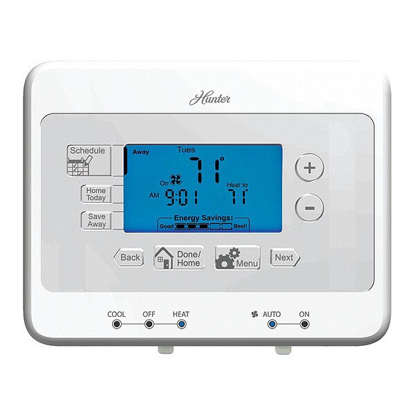 Hunter Thermostat, 7 Day Programmable, Universal 44378 Zoro
