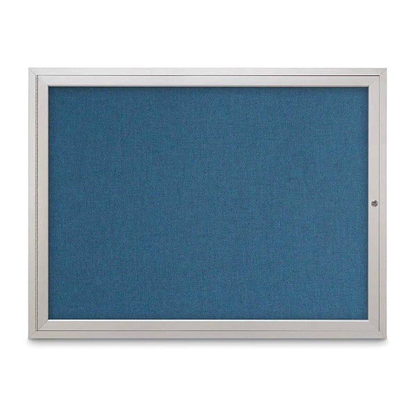 United Visual Products Corkboard, Fabric, 1 Door, Satin/Ult, 48x36" UV3031-SATIN-ULTMAR