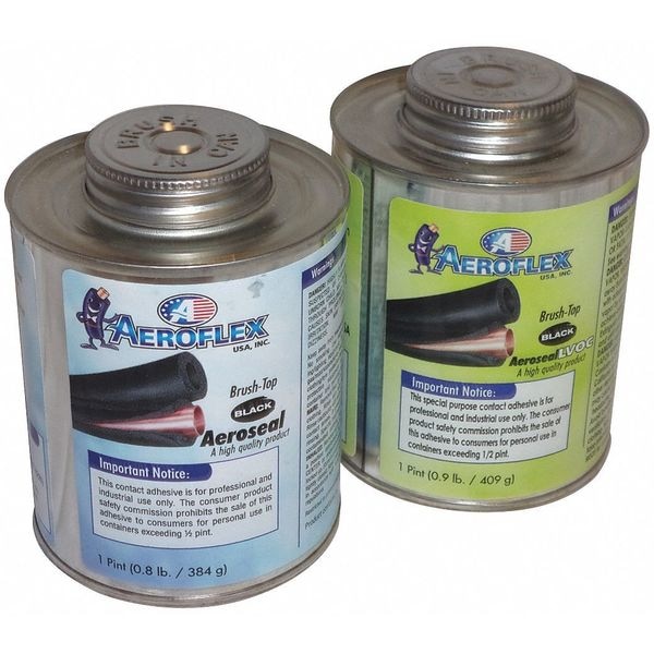 AEROSEAL BLACK Aeroseal Adhesive,6" H,4" W (ADH1PBTBLK) Zoro