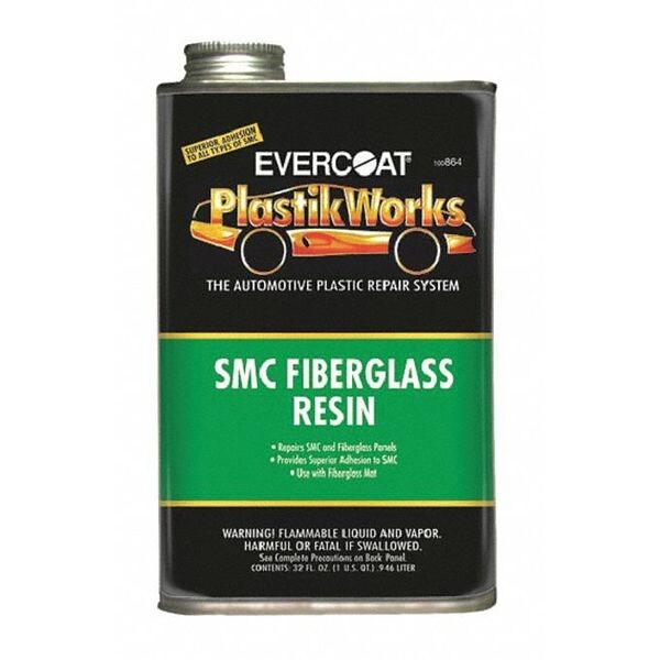 Evercoat 1 qt. Polyester Resin Clear Yellow Fiberglass Repair 864 Zoro