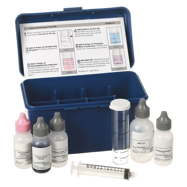 Aquaphoenix Scientific Quat Test Kit, 1 Drop 2 ppm/25 mL TK9001Z Zoro