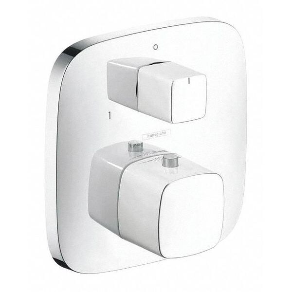 Hansgrohe Puravida Thermostatic Trim Volume and Diverter White, Chrome