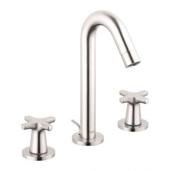 Hansgrohe Dual Handle 8" Mount, Yard Hydrant, Brushed Nickel 71323821
