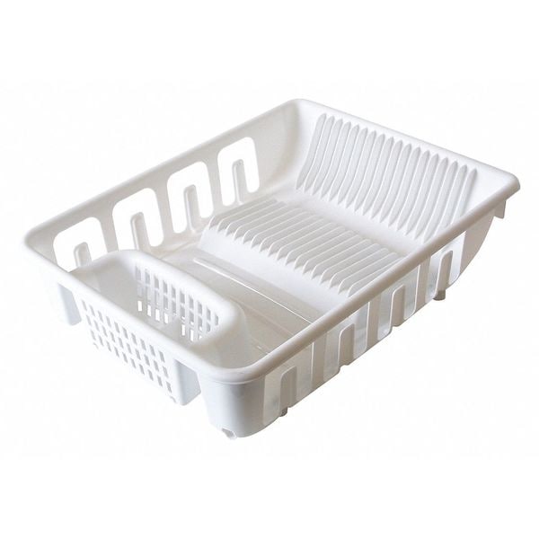 Rubbermaid Dish Rack, All In One, Self Draining, White SK0109 Zoro