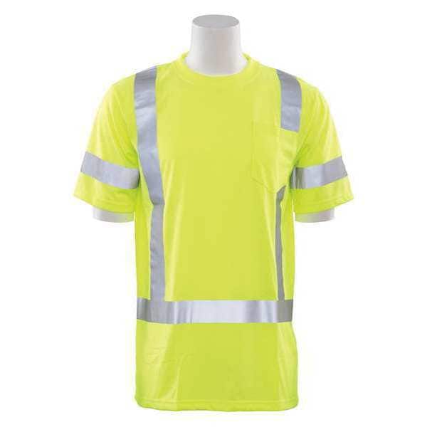 Erb Safety TShirt, Class 3, HiViz, Lime, 4XL 61283 Zoro