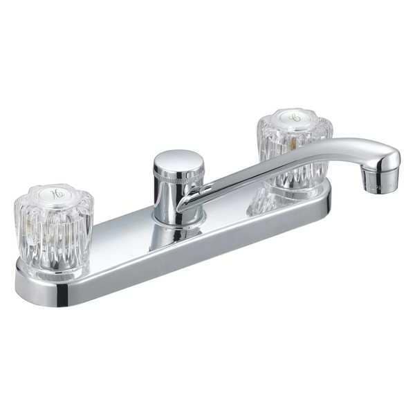 B&K 222403H 83.00 Kitchen Faucet, 2 Rd Acry Handle Less Spr PK6