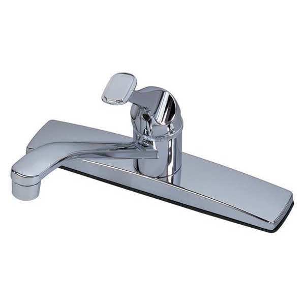 B & K 8" Mount, 4 Hole Faucet Kit, Lever Handl, Chrome, Less Spray 222