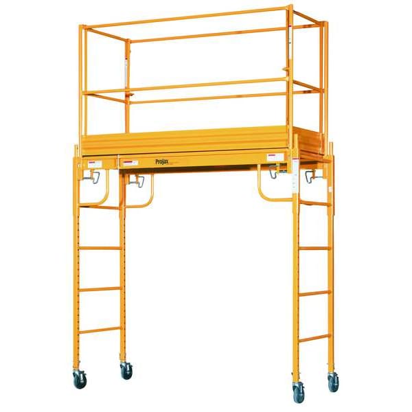 Bil-Jax Scaffold Tower, 2 to 6 ft H, 72 in W, 29 in D, Steel