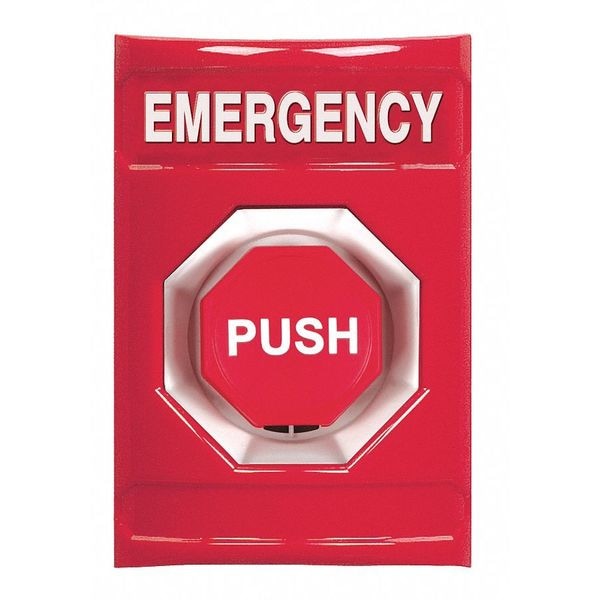 Safety Technology International Emergency Push Button, Red, ADA SS ...