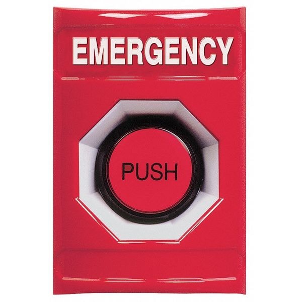 Safety Technology International Emergency Push Button, Illuminated, Red ...