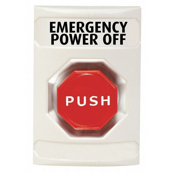 Safety Technology International Emergency Power Off Push Button, White SS-2308PO