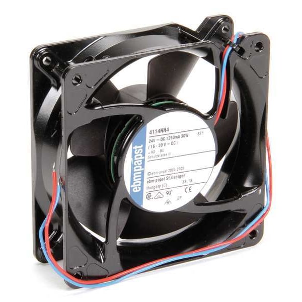 Ebm-Papst Axial Fan, Square, 24V DC, 209 cfm, 4 2/3 in W. 4114NH4