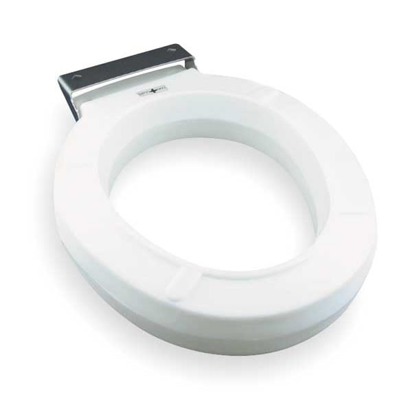 Bemis Toilet Seat, Without Cover, Plastic, Round, White GR4LR000 Zoro