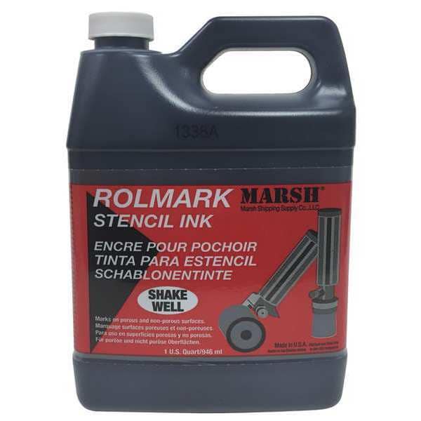 Marsh Stencil Ink, Black 20903 Zoro