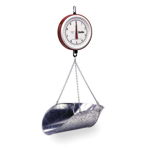 Chatillon & Sons Mechanical Hanging Scale, Dial, 7 In. H 0720DD-T-CG
