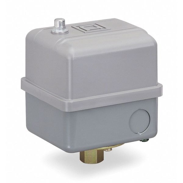 Square D Pressure Switch, (1) Port, 1/4 in FNPS, DPST, 5 to 80 psi, Reverse Action 9013GSG2J23PR