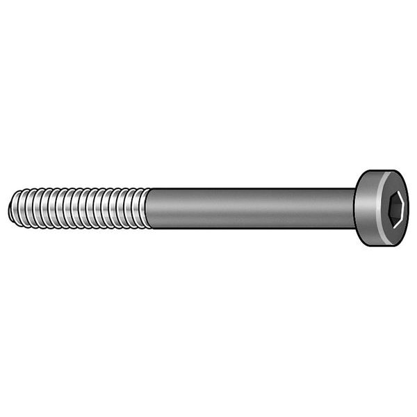 Zoro Select M10-1.50 Socket Head Cap Screw, Plain Stainless Steel, 60 mm Length, 5 PK LHS4X10060-005P1