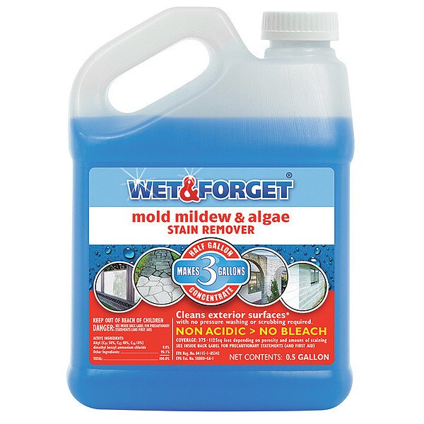 Wet & Liquid 64 oz. Mold, Moss, Algae, Mildew Remover, Jug 800033CA Zoro