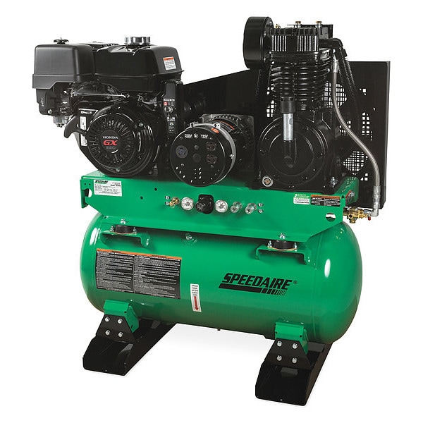 Speedaire Compressor/Generator, 13HP, 30Gal, 15.7CFM AG2-SH13-30GE