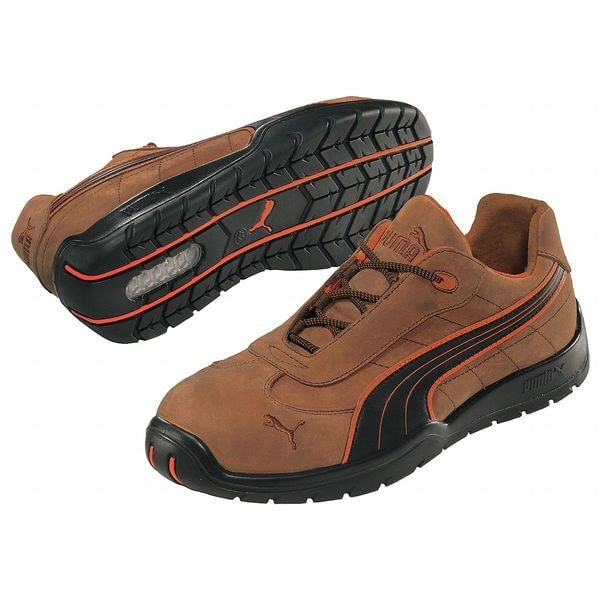 Puma Safety Shoes Athletic Work Shoes, Stl, Mn, 11, Brn, PR 642205-11