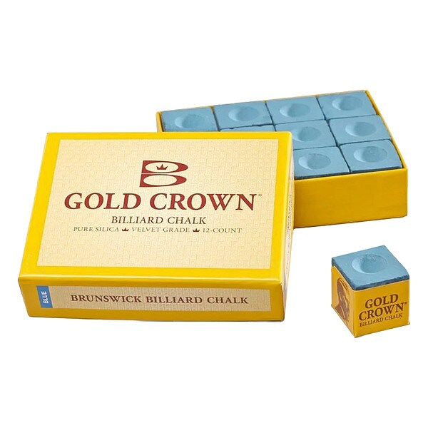 BRUNSWICK Billiards Chalk, Blue,PK12 (CHALKGC12BLU01) Zoro