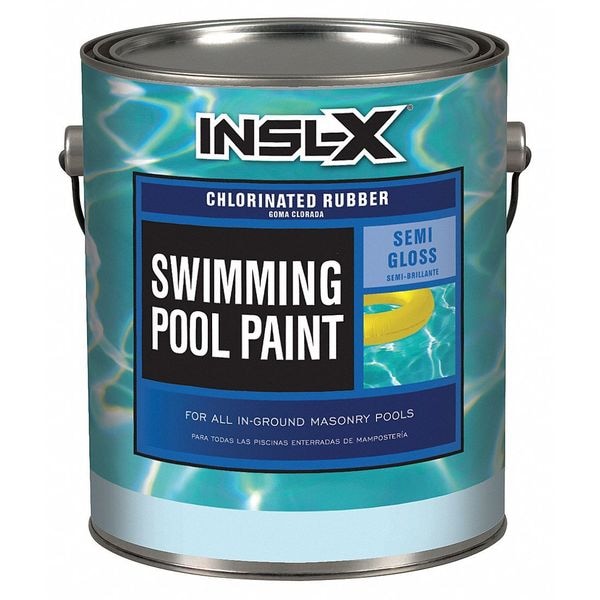 InslX By Benjamin Moore Pool Paint, SemiGloss, White, 1 gal CR2610092