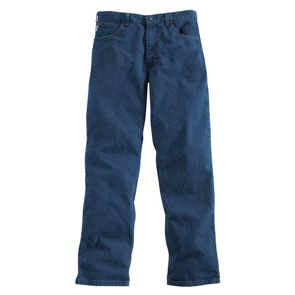 Carhartt Pants, Blue, Cotton, 36 x 34 In. FRB100-DNM 36 34