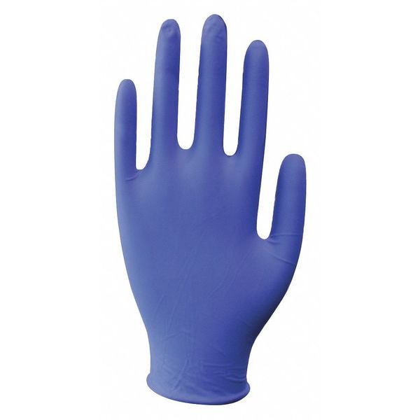 Condor Disposable Gloves, Nitrile, Powdered, Blue, M, 100 PK 2XMA3