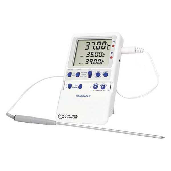 Traceable Digital Thermometer, -40 Degrees to 158 Degrees F for Wall or Desk Use 4243