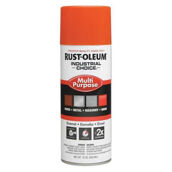 RustOleum Spray Paint, OSHA Safety Orange, Gloss, 12 oz. 1653830 Zoro