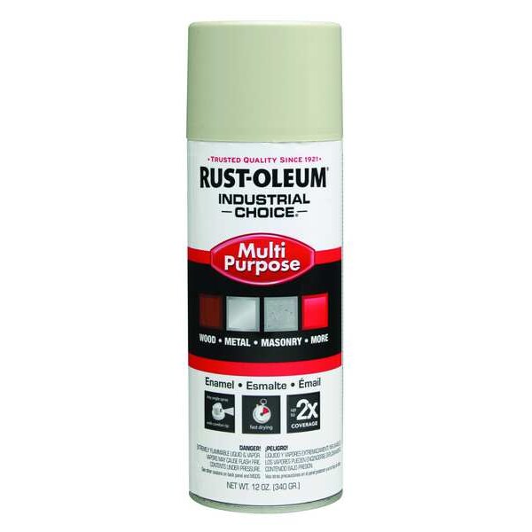 Rust-Oleum Spray Paint, Almond, Gloss, 12 oz 1672830 | Zoro
