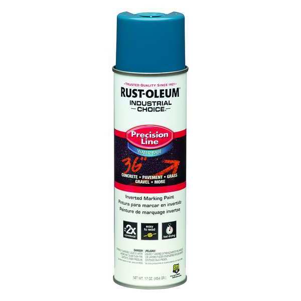 Rust-Oleum Inverted Marking Paint, 17 oz., Caution Blue, Water -Based 203031
