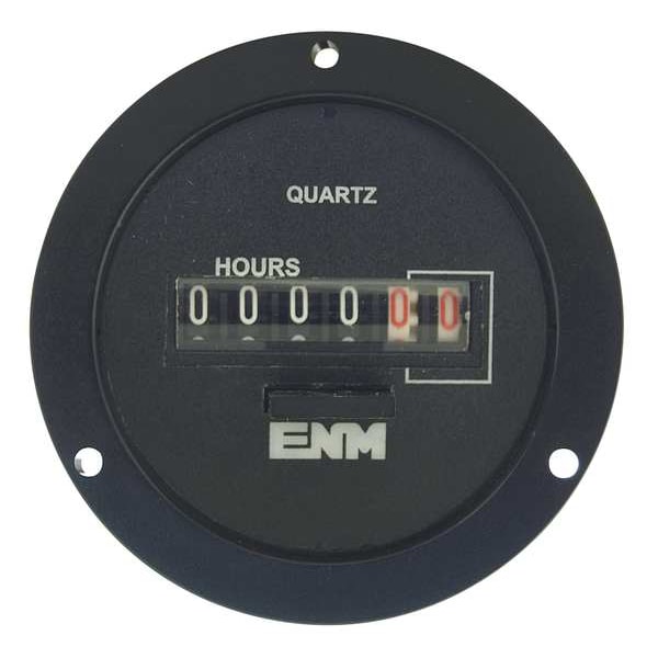 Enm ElectroMechanical Hour Meter, Round T55A2A Zoro