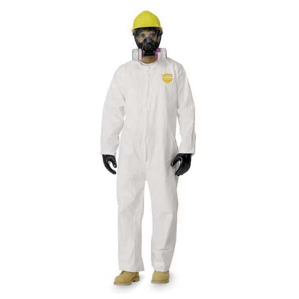 Dupont Coveralls, 6XL, Wht, ProShield 60, PK25 NG120SWH6X002500 | Zoro