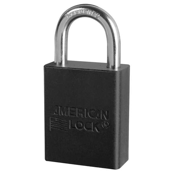 American Lock Lockout Padlock, KA, Black, 1-7/8"H, PK6 A1105KAS6BLK