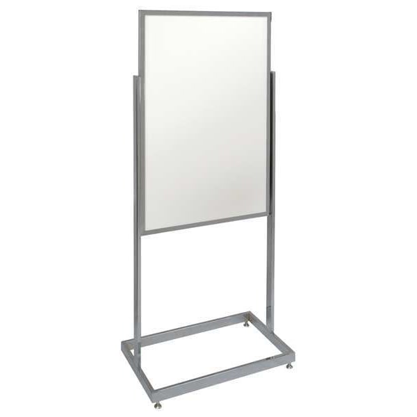 United Visual Products Pedestal Dry Erase Display Board 24"x58", White UVWPS2436-CHROME-WHITE