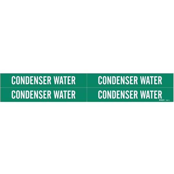Brady Pipe Mrkr, Condenser Water, 3/4to2-3/8 In 7067-4