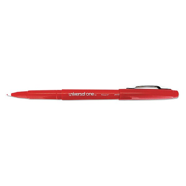 Universal One Porous Point Rollerball Pen, Medium 0.7 mm, Red PK12