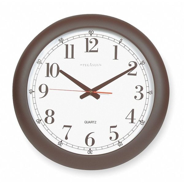 Zoro Select 18" Analog Quartz Wall Clock, Black 6NN66