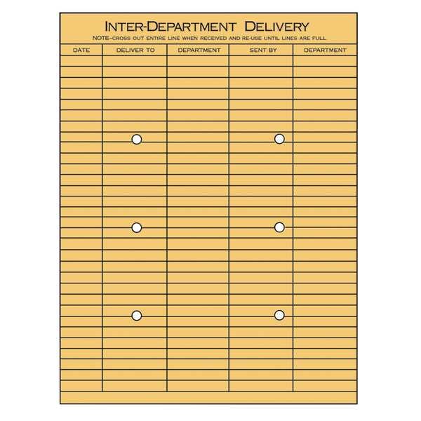 Universal Interoffice Envelope, 10 x 13, Brown, PK100 UNV63568 Zoro