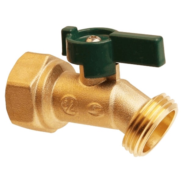 Zoro Select Hose Bibb, Quarter Turn, 3/4In, Brass 6PDZ8