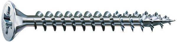 Spax Multi-Material Screw, zinc Steel Flat Head Unidrive Drive, 500 PK 0101010400505